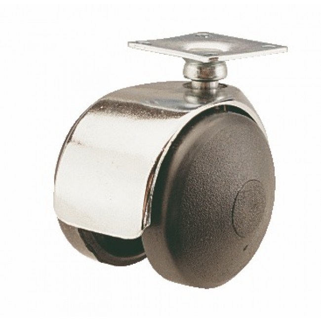 Roulettes Twiny, chape zamak, sur platine GUITEL