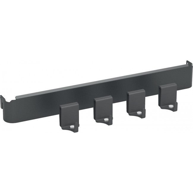 Barre de rangement 4 crochets anthracite pour rail K-Line Side KESSEBÖHMER