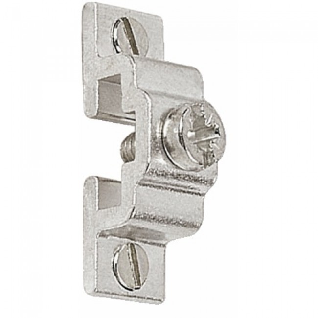 Support en aluminium satiné pour tringles de vitrage Boulet