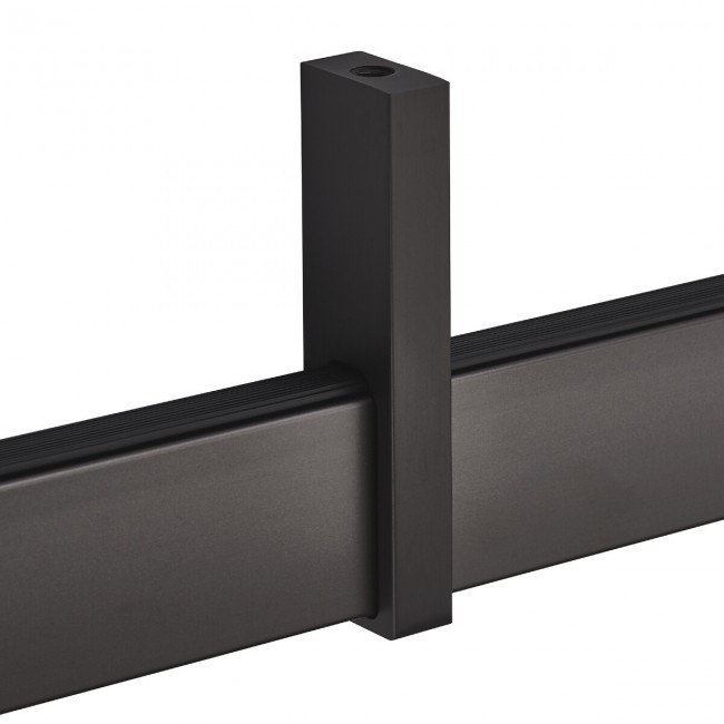 Support de barre pour penderie rectangulaire fixation sous-tablette SYNERCIA