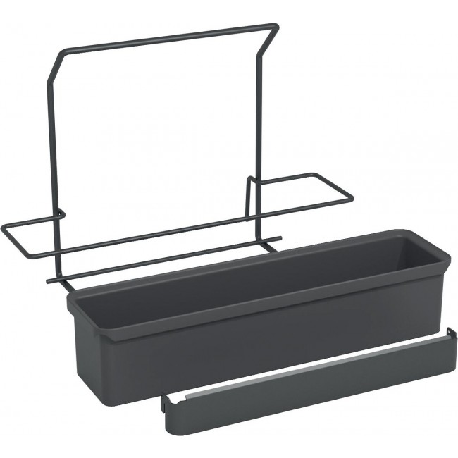 Panier de rangement modulable en acier anthracite pour rail K-Line Side KESSEBÖHMER