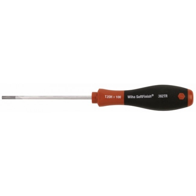 Tournevis Torx percé SoftFinish, manche bi-matière, lame ronde pour empreinte Torx WIHA