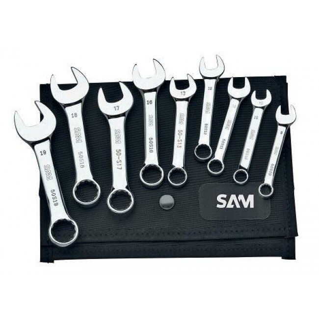 Trousse de 9 clés mixtes coutes – 8 à 19 mm SAM OUTILLAGE